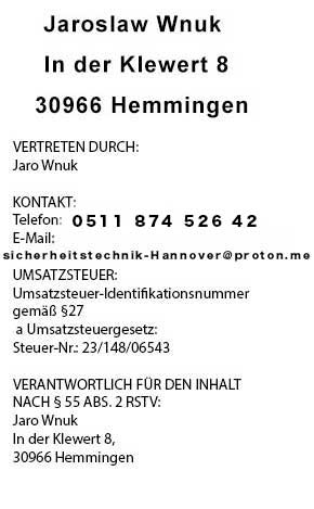 Impressum Schlüsseldienst Badenstedt – verantwortliche Stelle